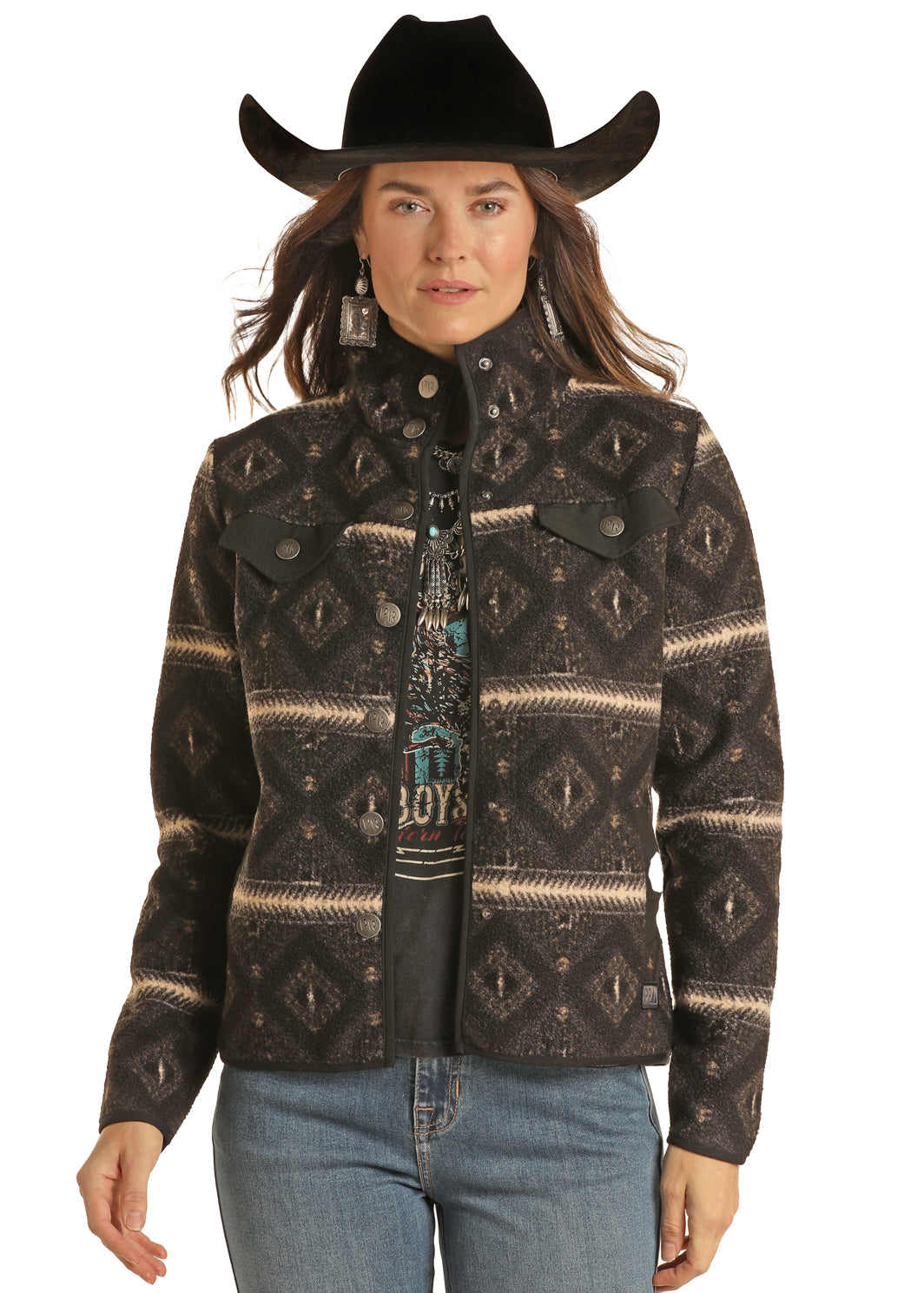 Rock & Roll Aztec Berber Sherpa Jacket
