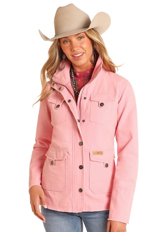 Rock & Roll Baby Pink Canvas Jacket