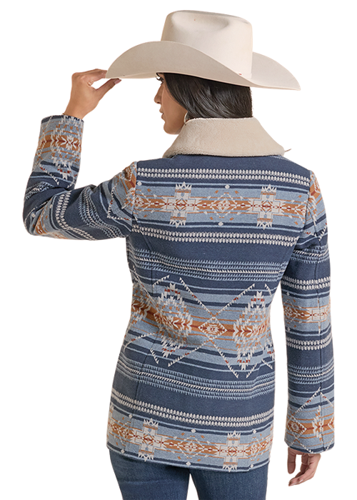 Panhandle Slim Aztec Short Coat Navy