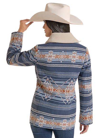 Panhandle Slim Aztec Short Coat Navy