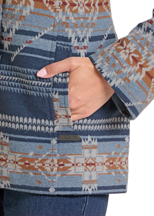 Panhandle Slim Aztec Short Coat Navy