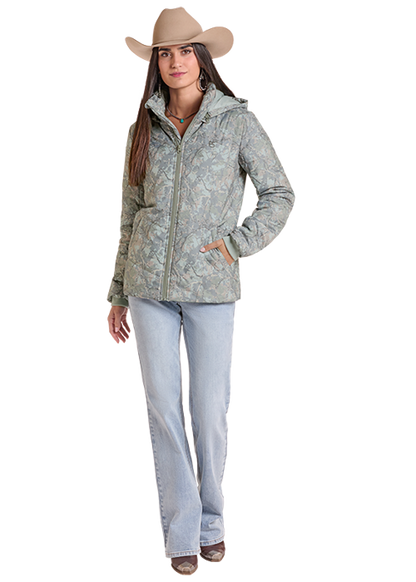 Powder River Camo Puffer Jacket Moss Green