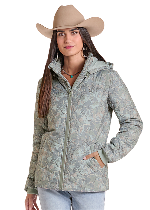 Powder River Camo Puffer Jacket Moss Green