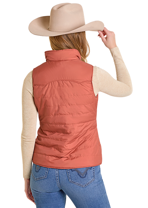 Powder River Reversible Puffer Vest Rose/Mauve