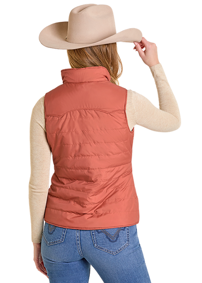Powder River Reversible Puffer Vest Rose/Mauve