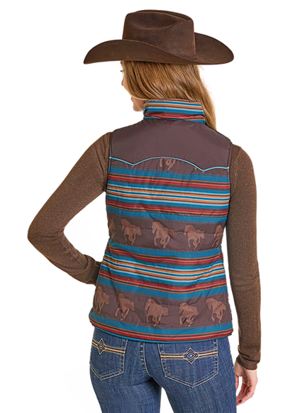 Powder River Reversible Puffer Vest Chocolate