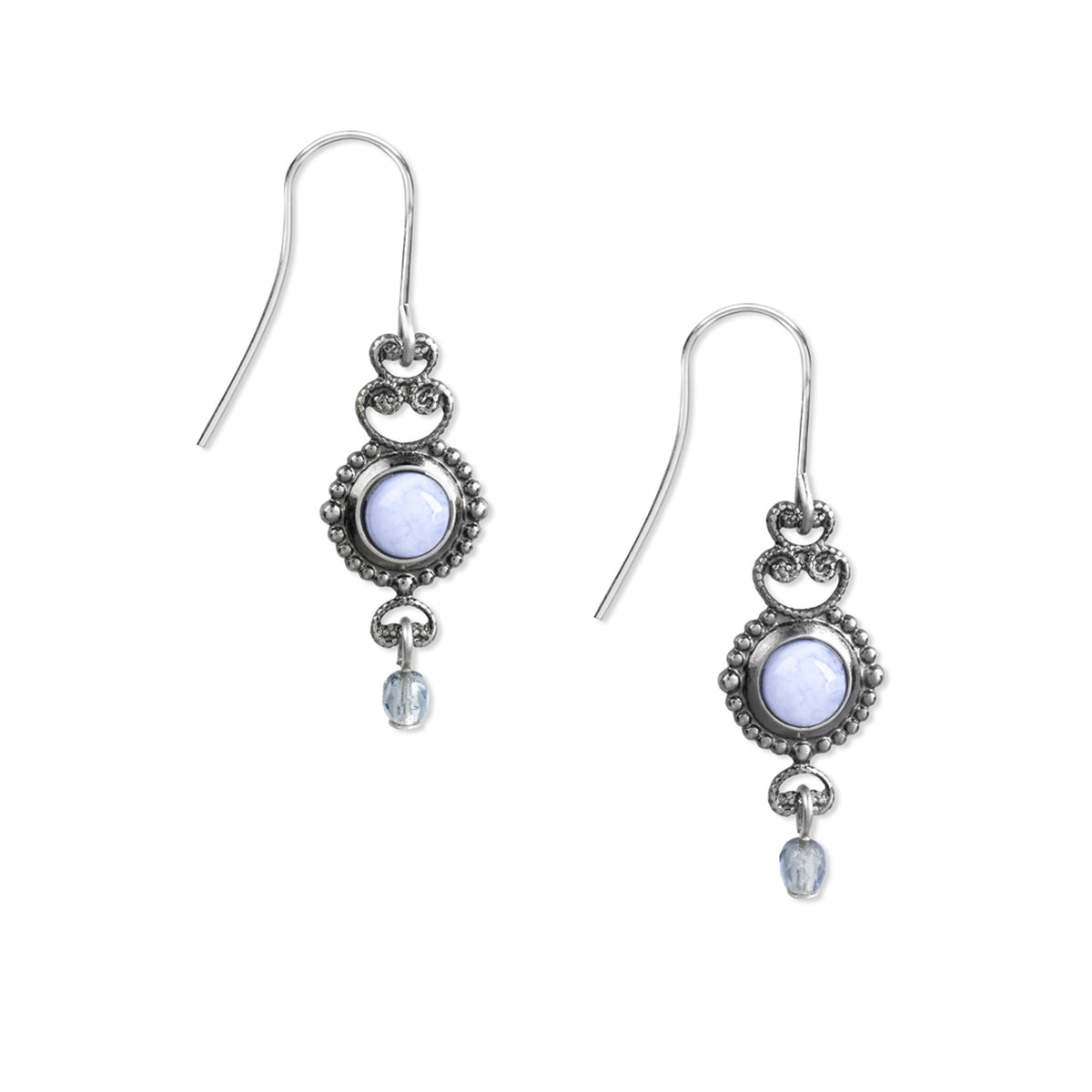 Silver Forest Earring Agate Drop Dangle