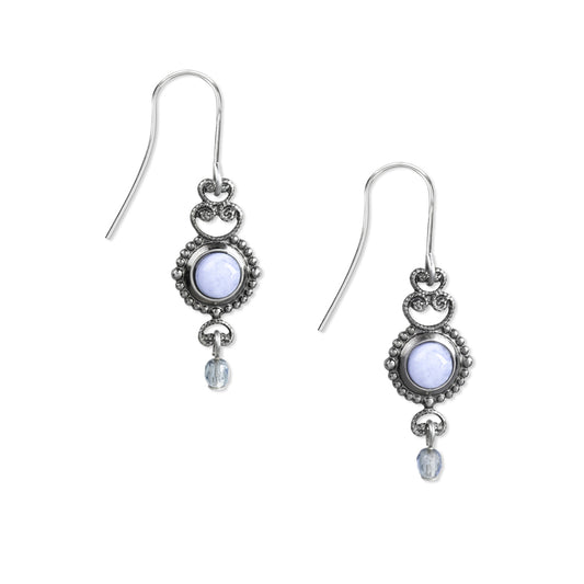 Silver Forest Earring Agate Drop Dangle