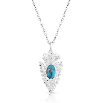 Montana Silver Arrowhead Turquoise Necklace