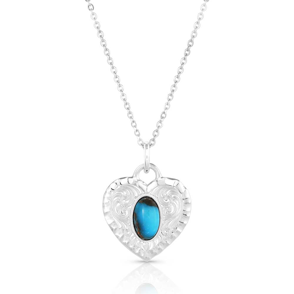 Montana Chiseled Heart Turquoise Necklace