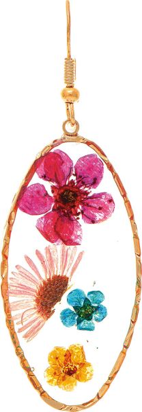 Rain Gold Multicolor Flowers Earring