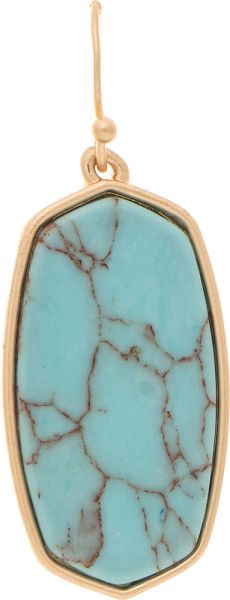 Rain Gold Blue Stone Crab Ellipse Earring