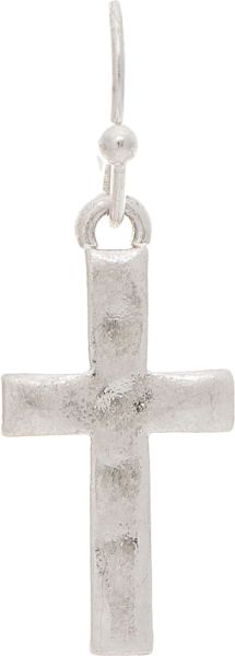 Rain Silver Tiny Cross Earrings