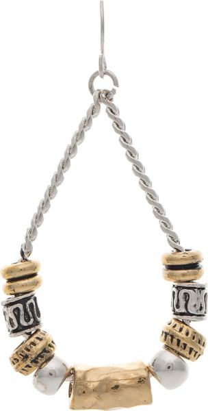 Rain Beaded Metal Teardrop Earrings