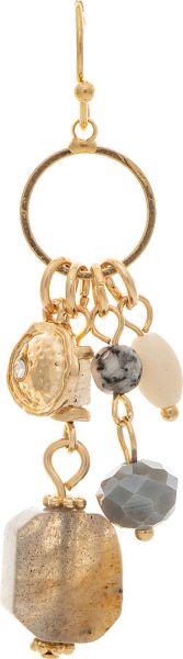 Rain Labradorite Gray/Gold Earrings