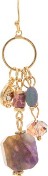 Rain Gold Amethyst Beaded Jumble Earring