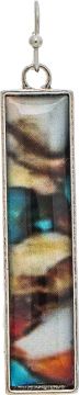 Rain Mulitcolor Mosaic Art Bar Acrylic Inlay Earring