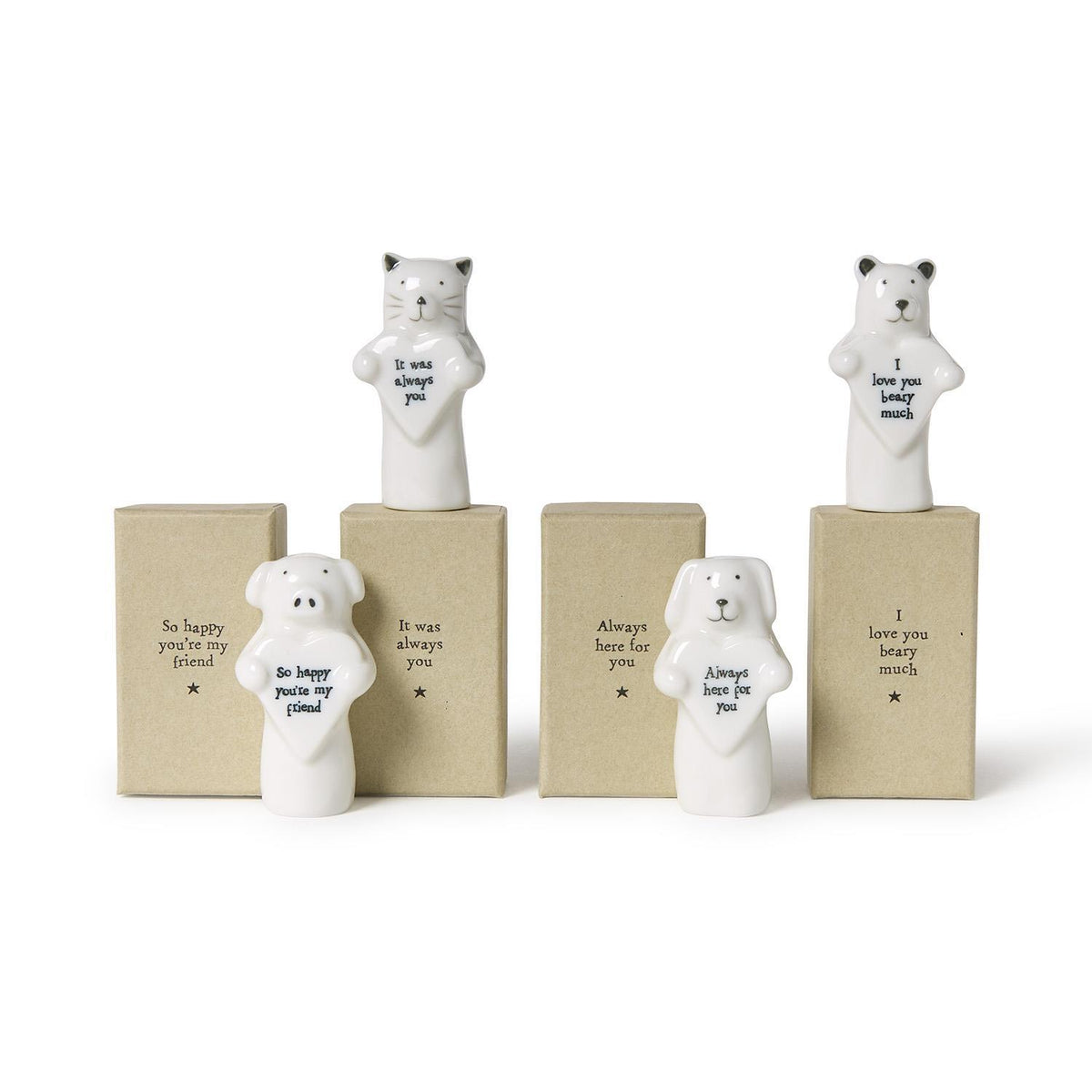 Two's Company Porcelain Animal with Heart
