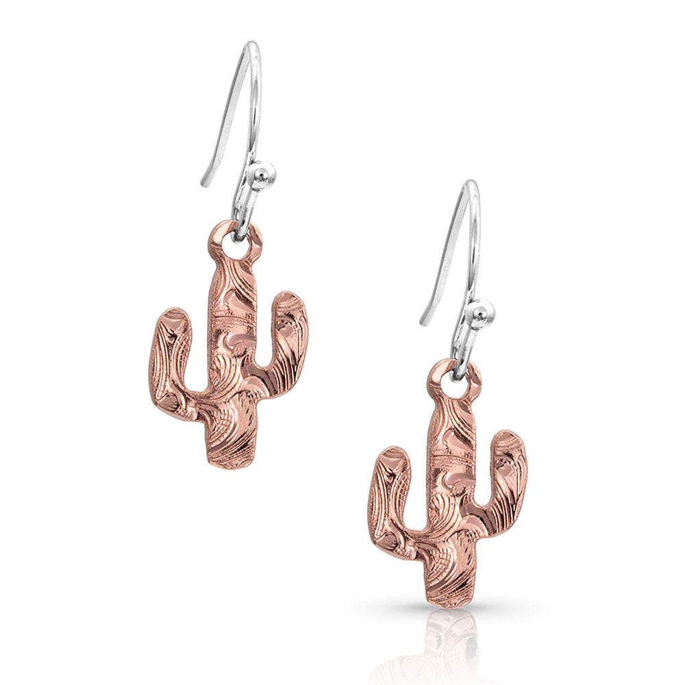 Montana Rose Gold Cactus Earrings