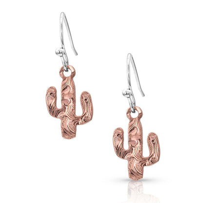 Montana Rose Gold Cactus Earrings