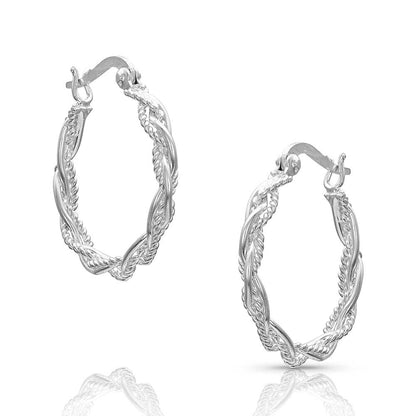 Montana Braided Rope Hoop Earrings