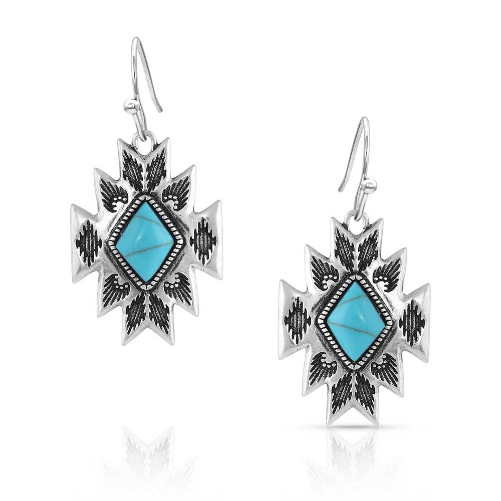 Montana Turquoise Star Pendant Earrings