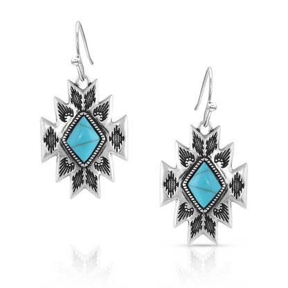 Montana Turquoise Star Pendant Earrings