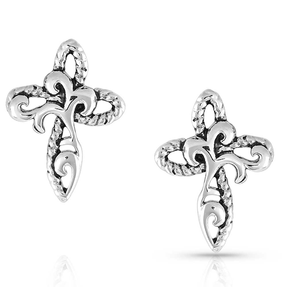Montana Hold Steady Faith Cross Earrings
