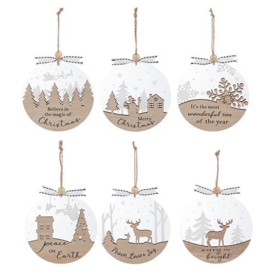 Lasercut Outdoor Scene Ornaments