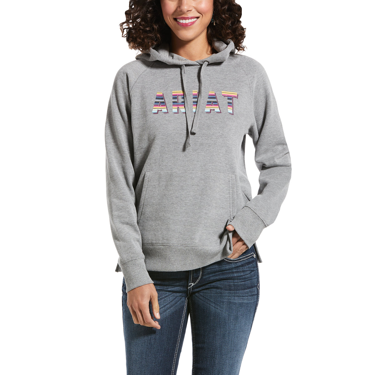 Ariat Serape Logo Hoodie Heather Grey