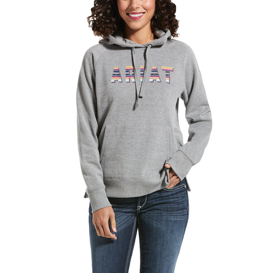 Ariat Serape Logo Hoodie Heather Grey