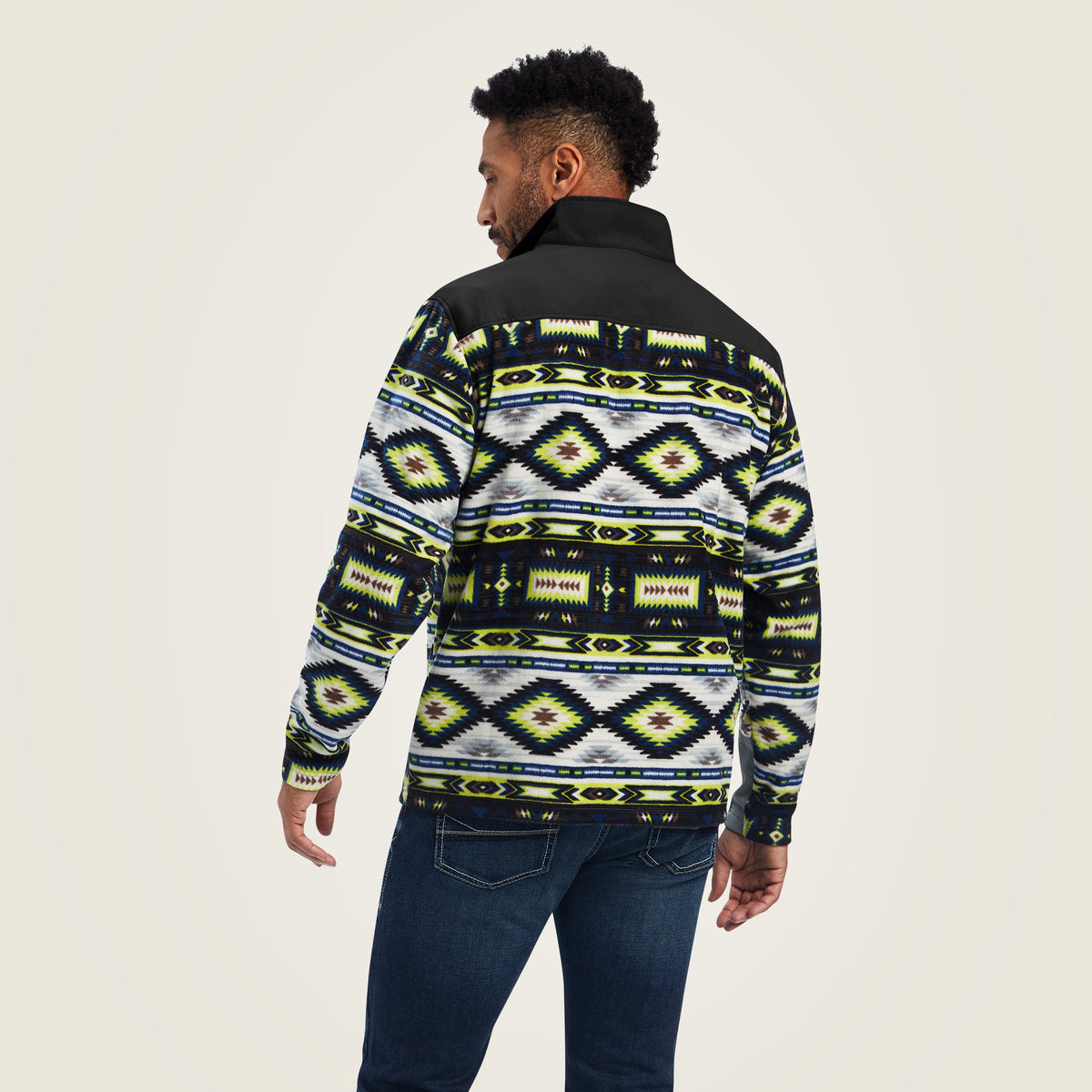 Ariat Mens 2.0 1/4 Zip Sweatshirt Lime Southwest