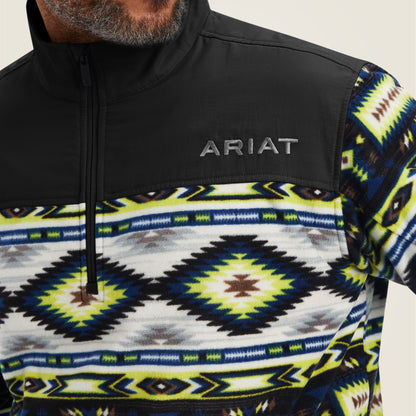 Ariat Mens 2.0 1/4 Zip Sweatshirt Lime Southwest