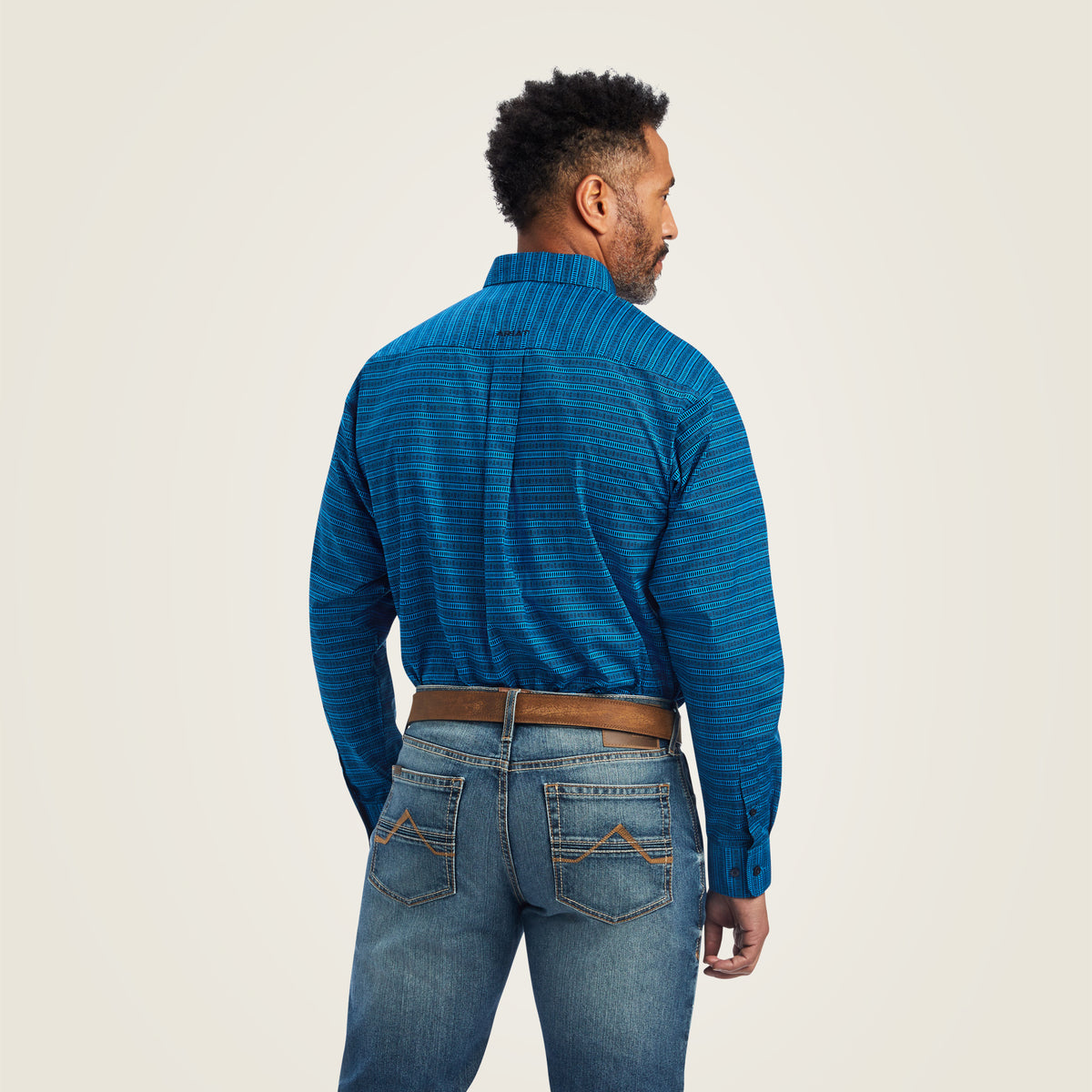 Ariat Mens Beasley Classic Long Sleeve Shirt Blue