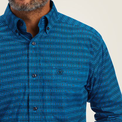 Ariat Mens Beasley Classic Long Sleeve Shirt Blue