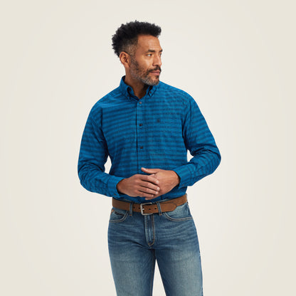 Ariat Mens Beasley Classic Long Sleeve Shirt Blue