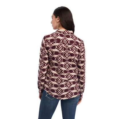 Ariat Womens Real Billie Jean Long Sleeve Shirt North Jaquard