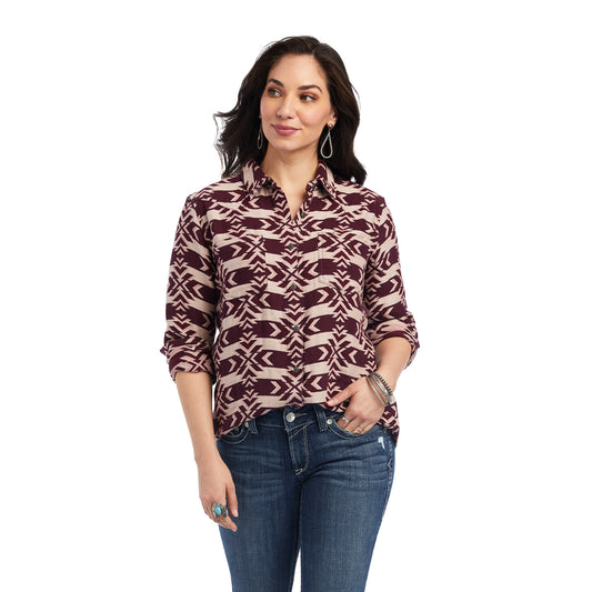 Ariat Womens Real Billie Jean Long Sleeve Shirt North Jaquard