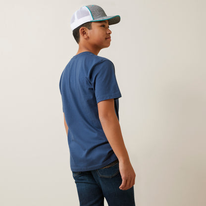 Ariat Cowboy Planks Short Sleeve Tee Light Navy