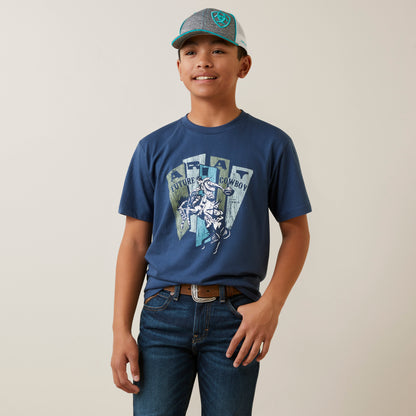 Ariat Cowboy Planks Short Sleeve Tee Light Navy