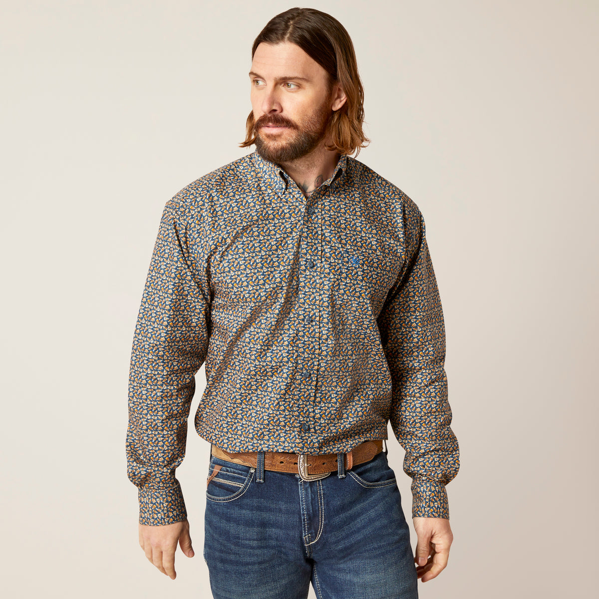 Ariat Garner Long Sleeve Shirt Moonlight Ocean