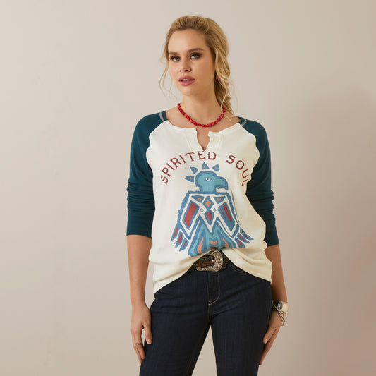Ariat Spirited Soul Top Coconut/Pond