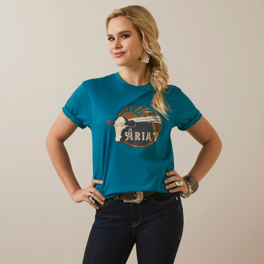 Ariat Heartland Tee Deep Lagoon