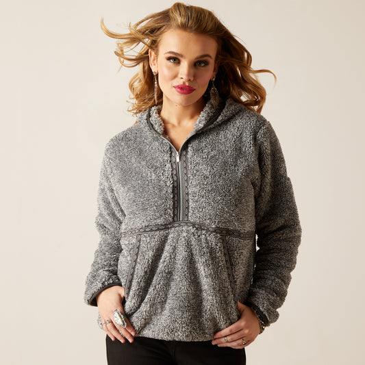 Ariat Lurex Berber Hoodie Salt and Pepper