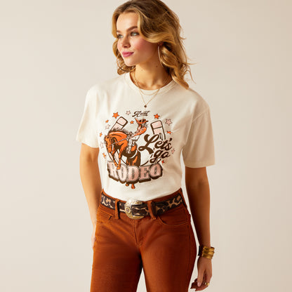 Ariat Lets Rodeo Tee Off White