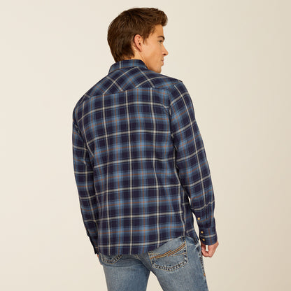 Ariat Hugo Retro Long Sleeve Snap Shirt Maritime Blue