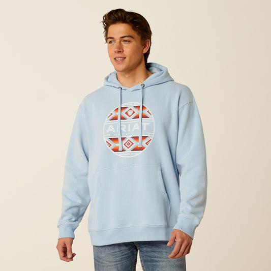 Ariat Canton Southwest Circle Hoodie Light Blue