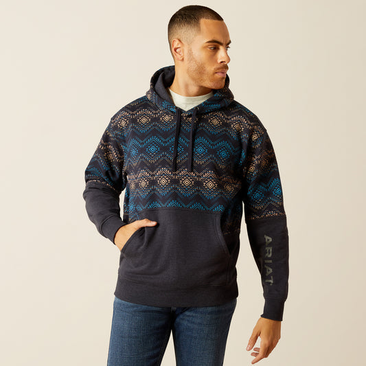 Ariat Color Block Hoodie Navy