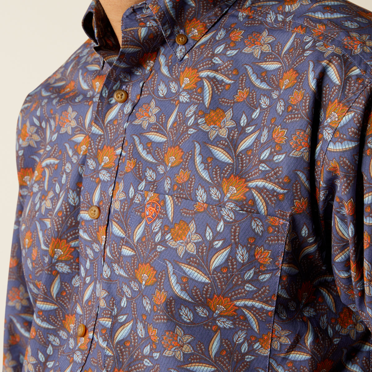 Ariat Ty Classic Fit Long Sleeve Shirt Dark Blue