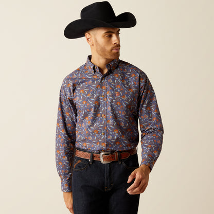 Ariat Ty Classic Fit Long Sleeve Shirt Dark Blue